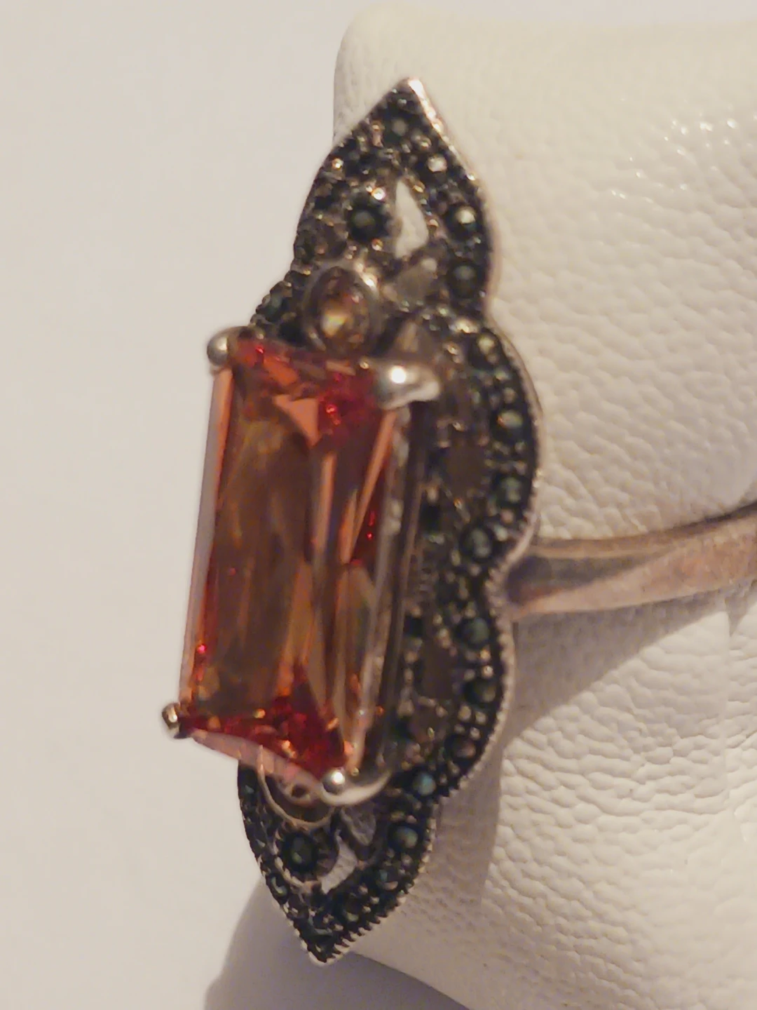 Stunning Art Deco Sterling Silver 925 Marcasite Ring.9. - photo 5