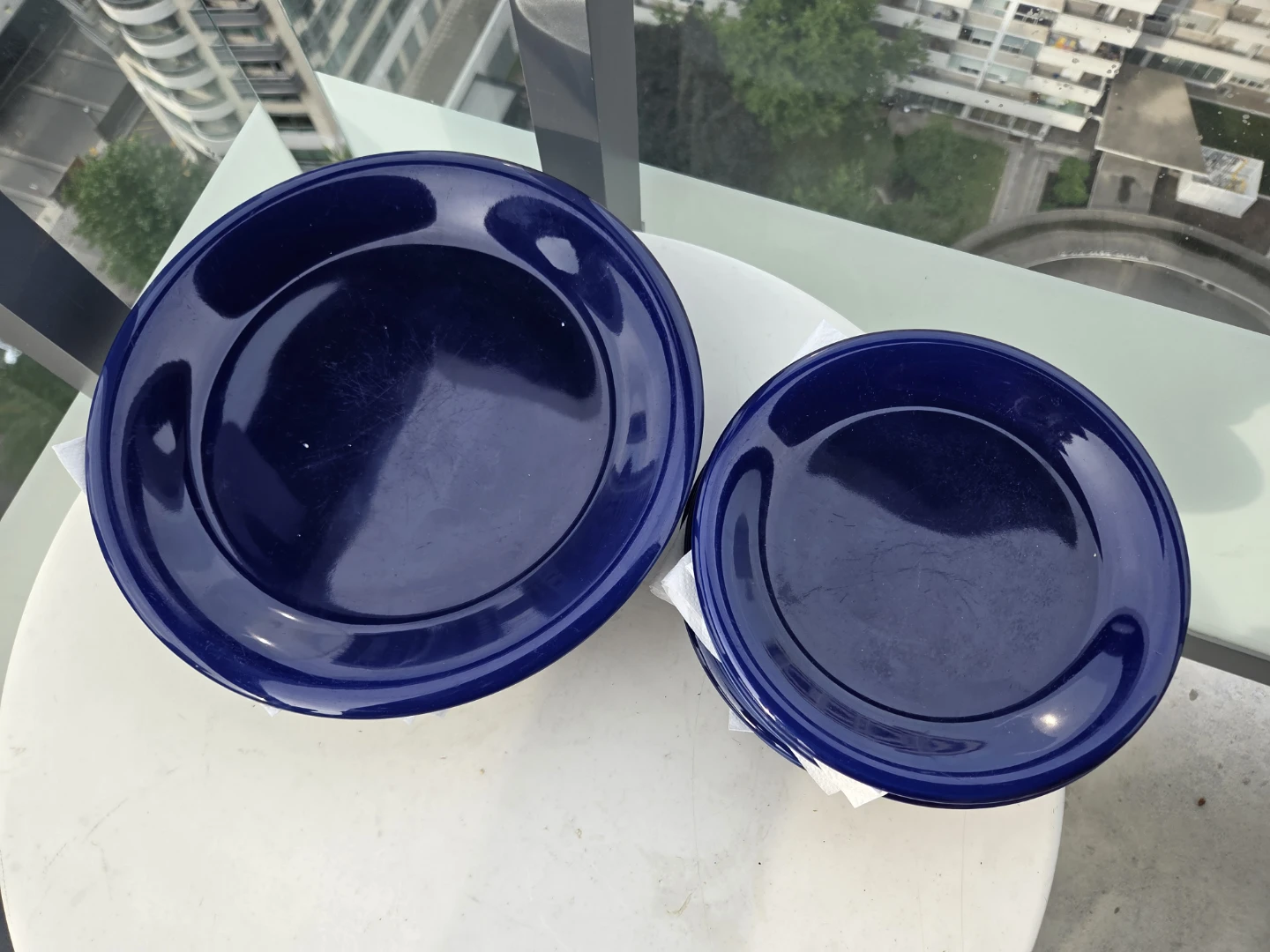 Set of 10 Blue Dinner Plates - photo 2