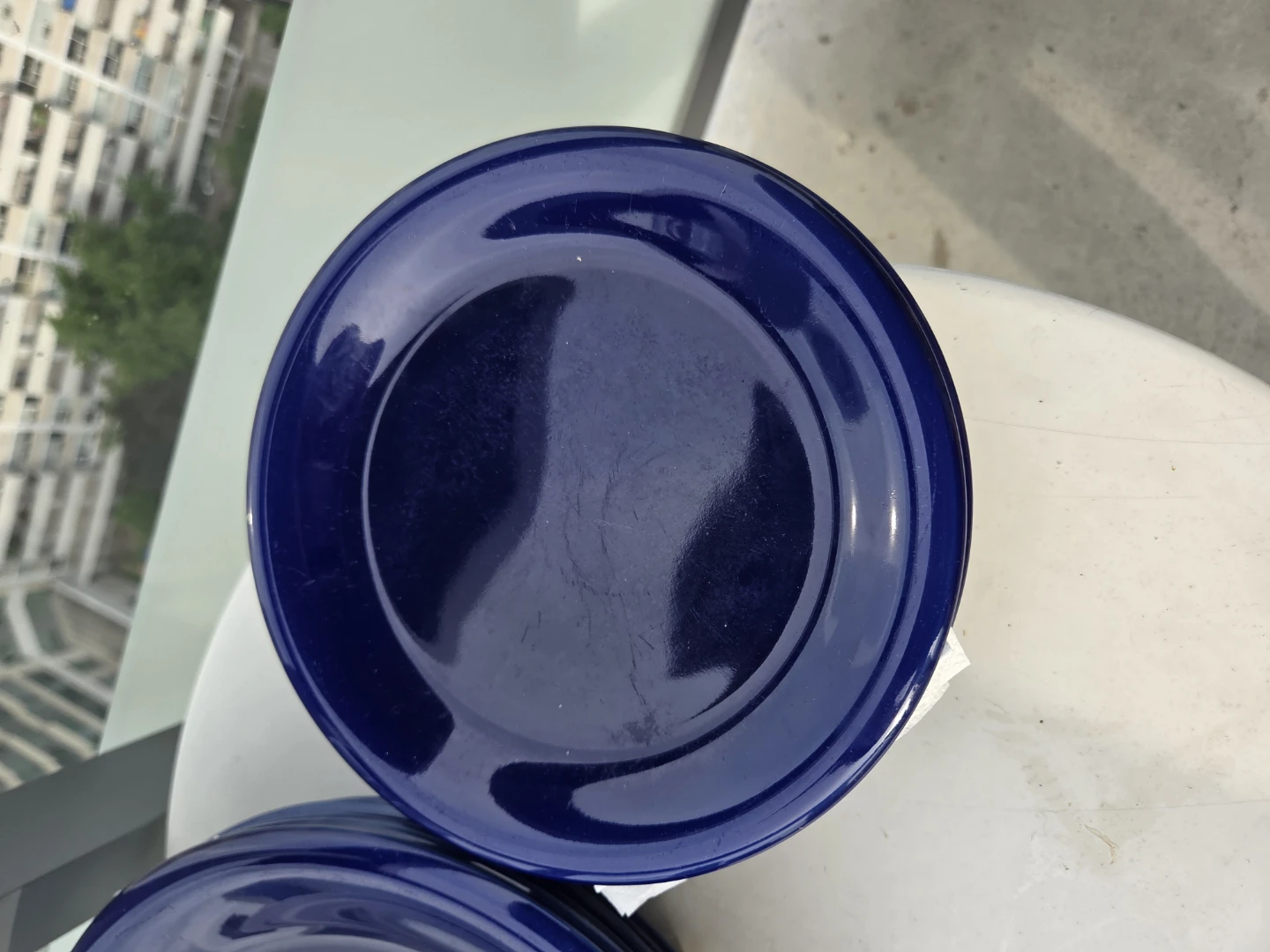 Set of 10 Blue Dinner Plates - photo 3