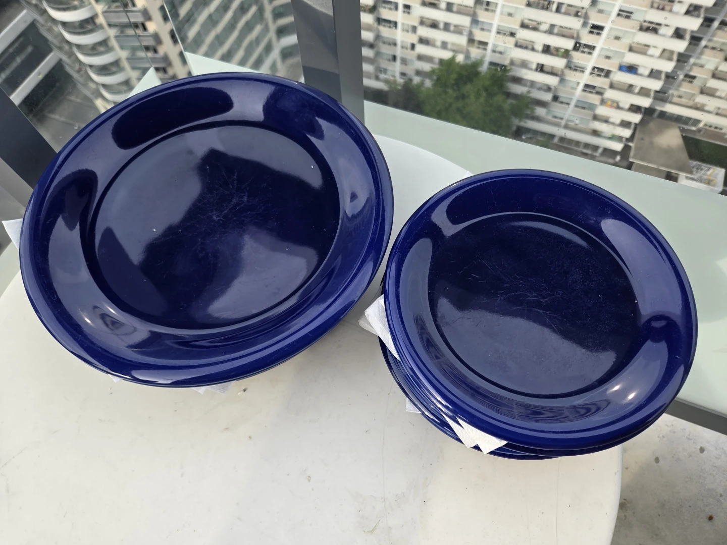 Set of 10 Blue Dinner Plates - photo 5