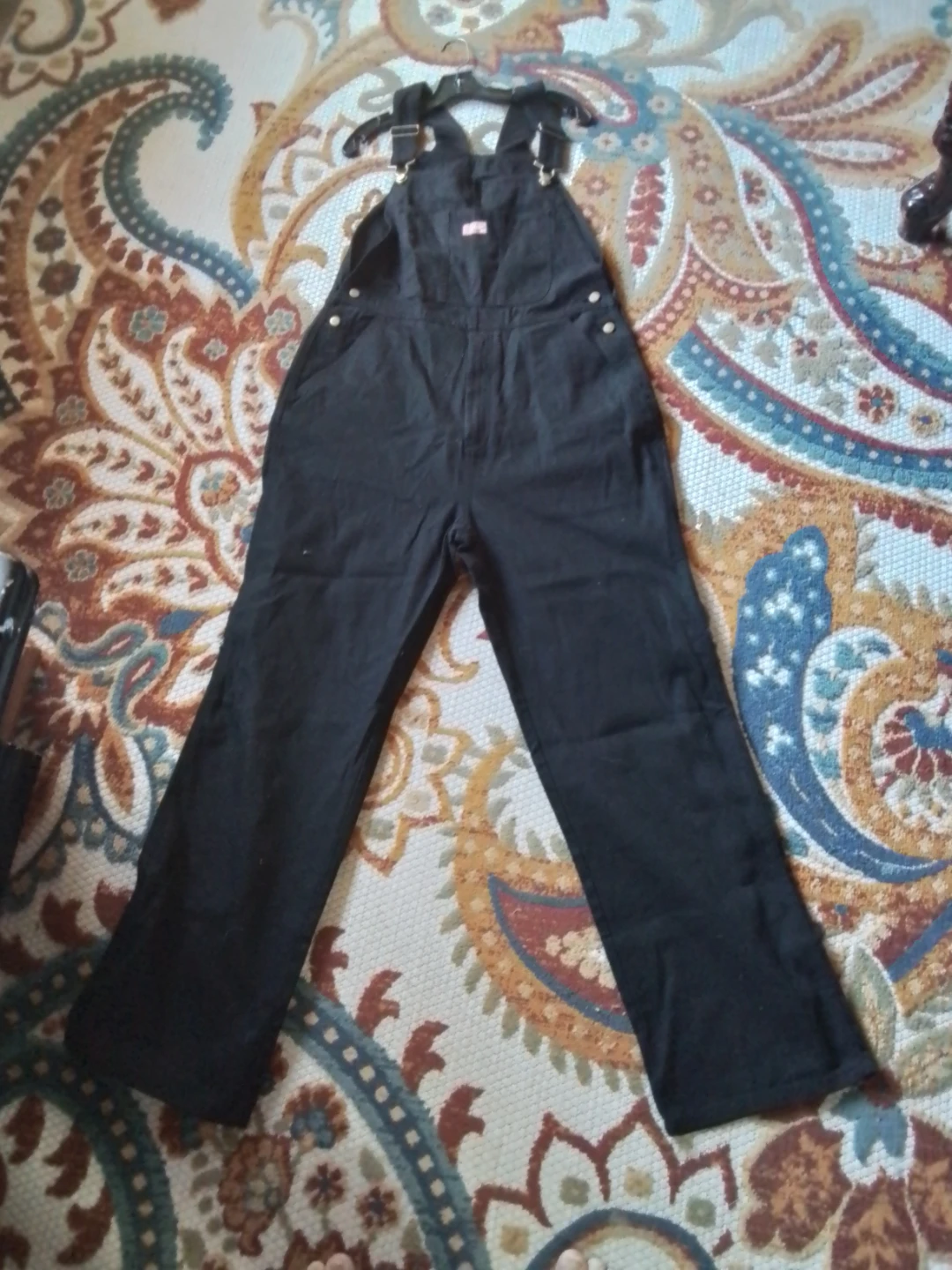 Vintage Buckeye Black Cotton Canvas Bib Overalls (Size 34) - photo 4