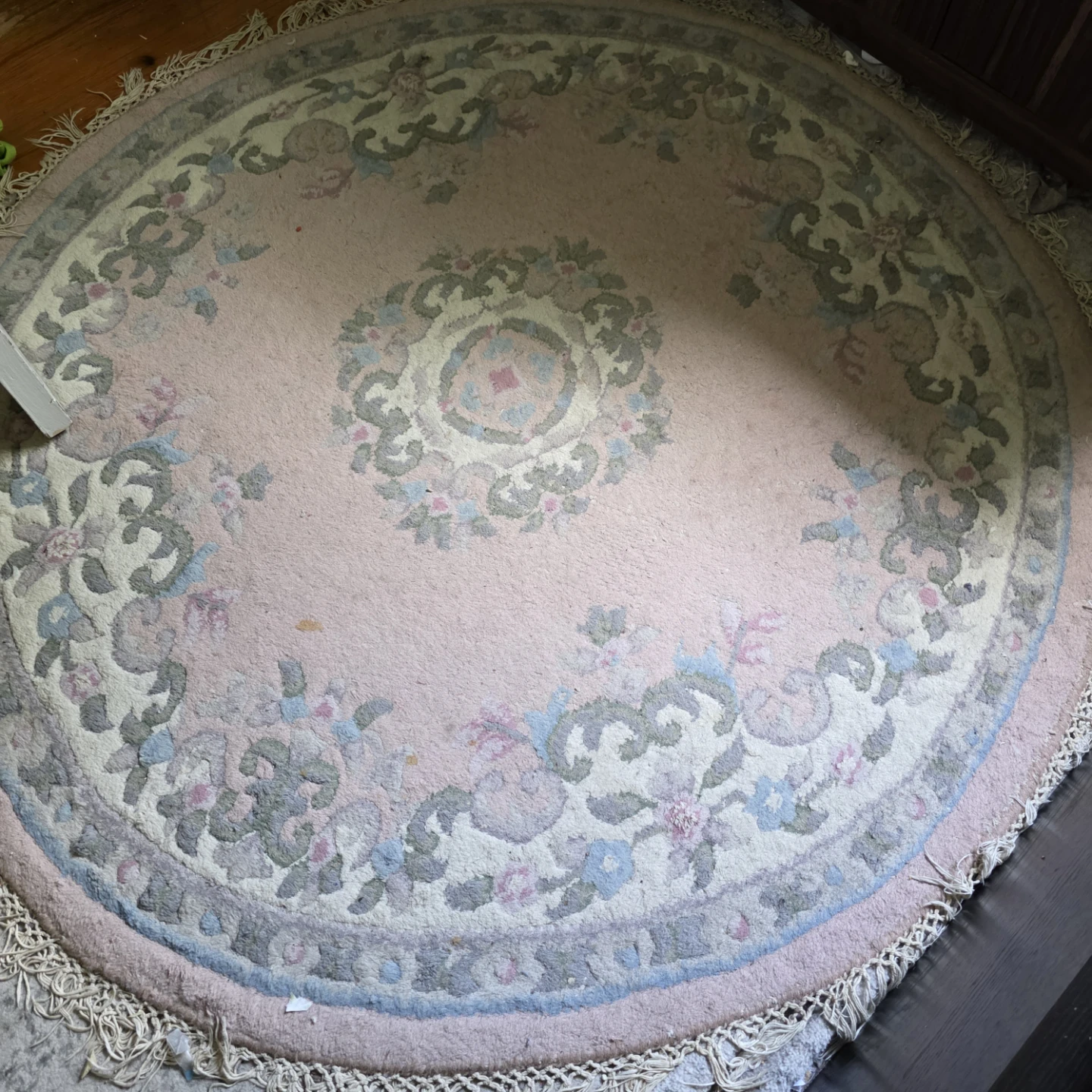 Wool Round Floral Rug⚽ - photo 3