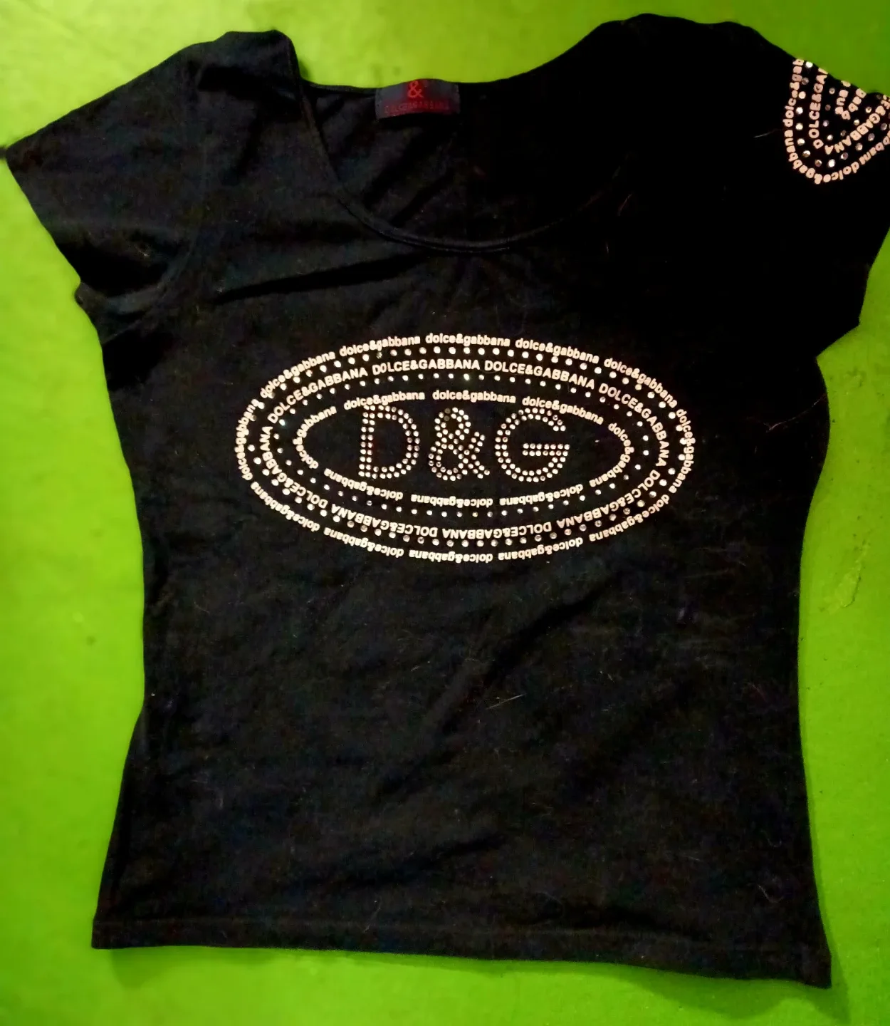 Dolce & Gabbana D&G Rhinestone Embellished T-Shirt
