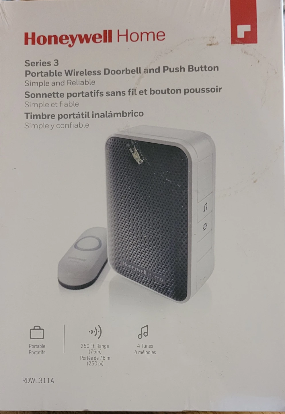 ⚽️ Honeywell Series 3 Portable Wireless Doorbell and Push Button