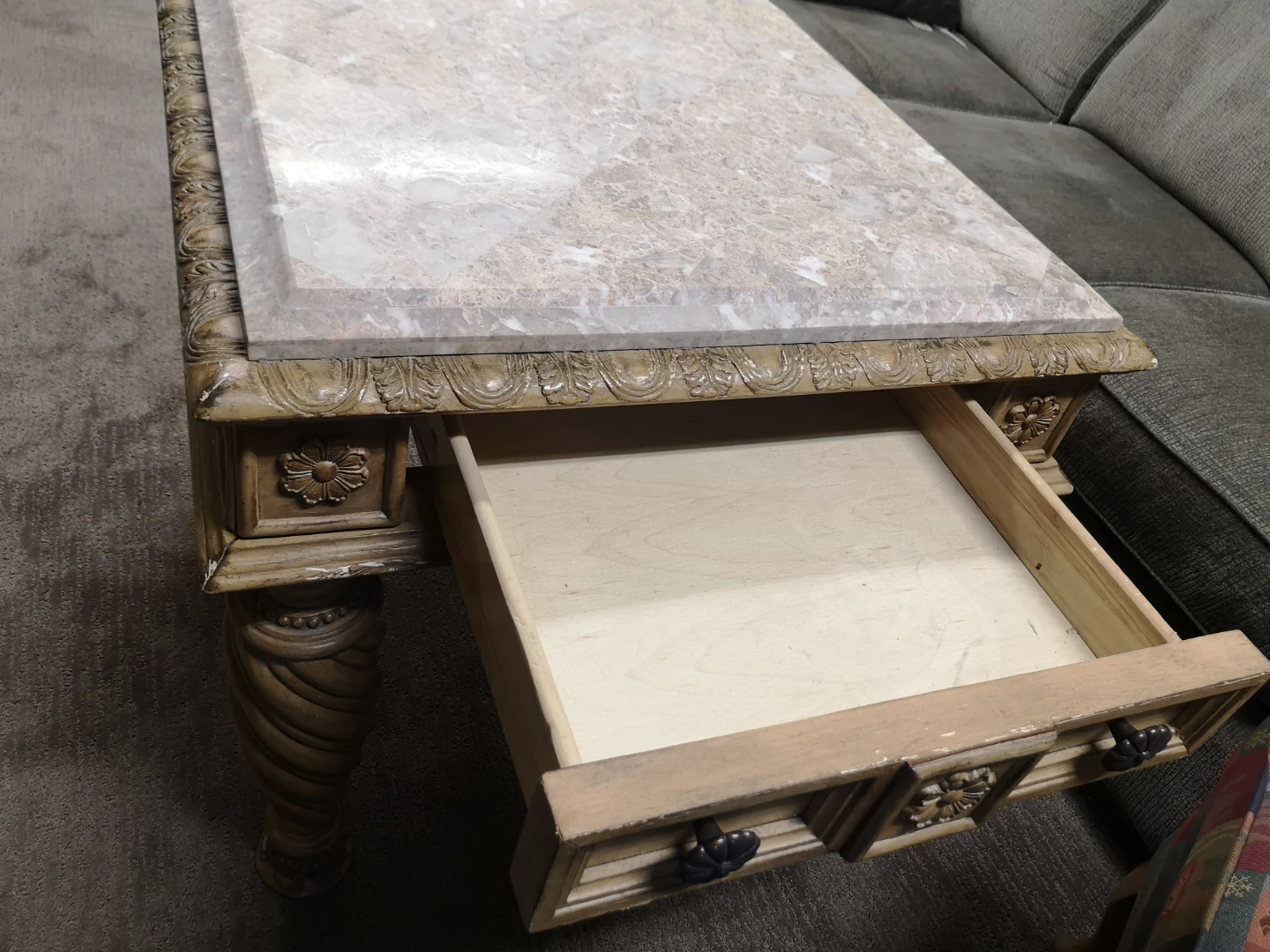 Ashley South Shore Square End Table ~ Stone Top - photo 4