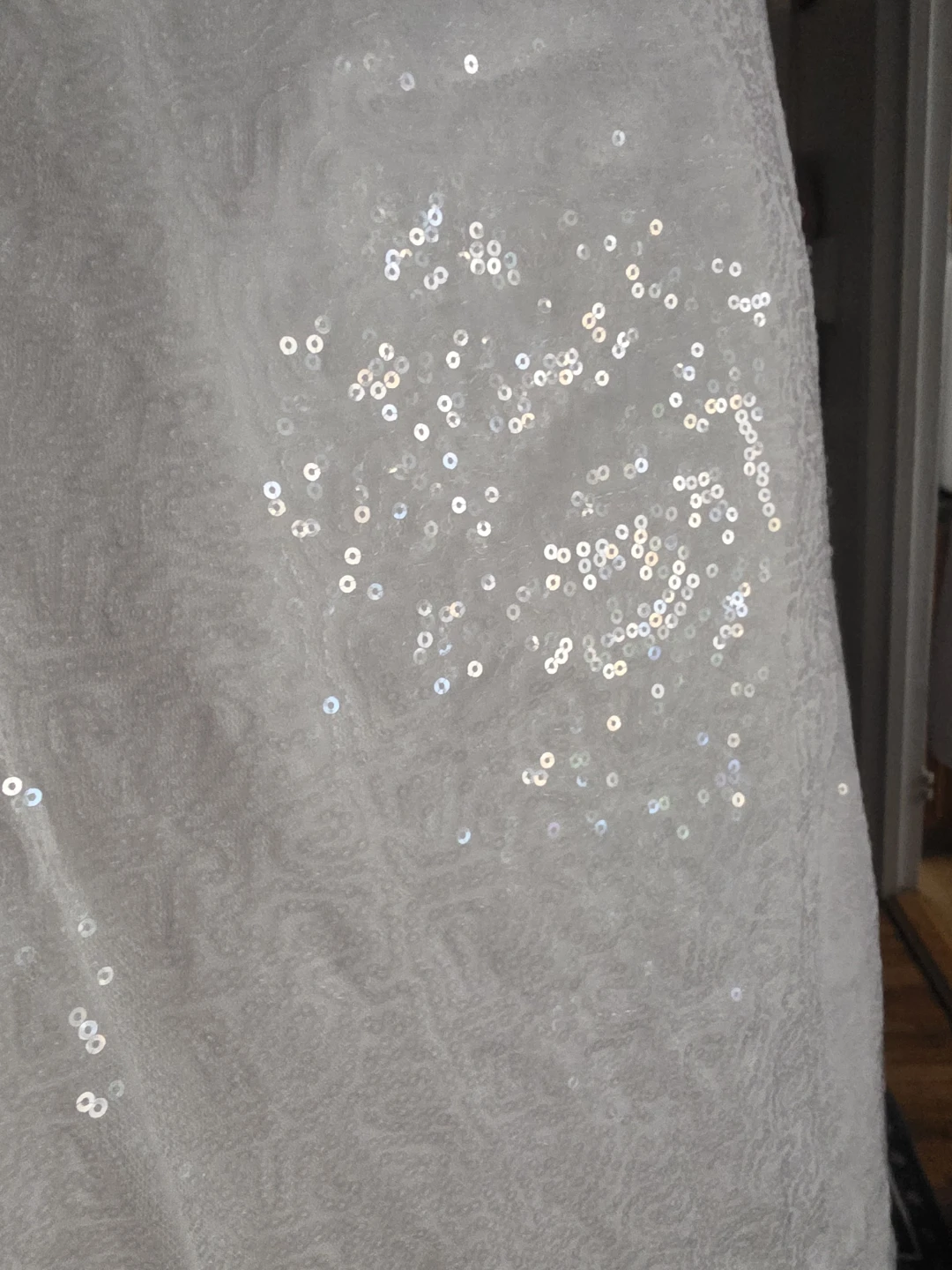 Sparkly White Sequin Evening Gown. Sz 10 - photo 3