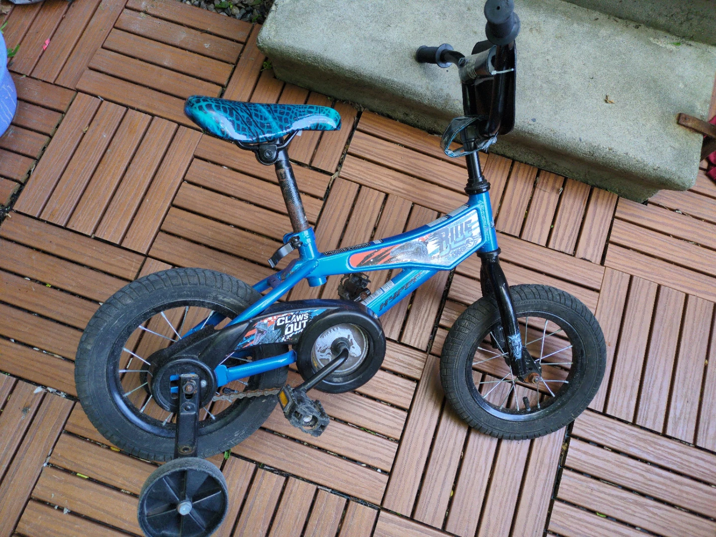 12" Blue Kids Bicycle with Training Wheels - photo 3