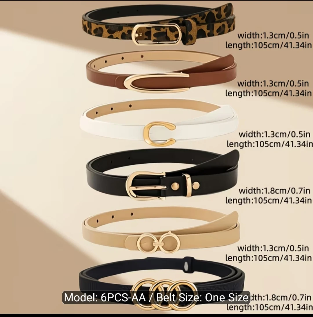 6 Piece Women's Fashion Belt Set - photo 2