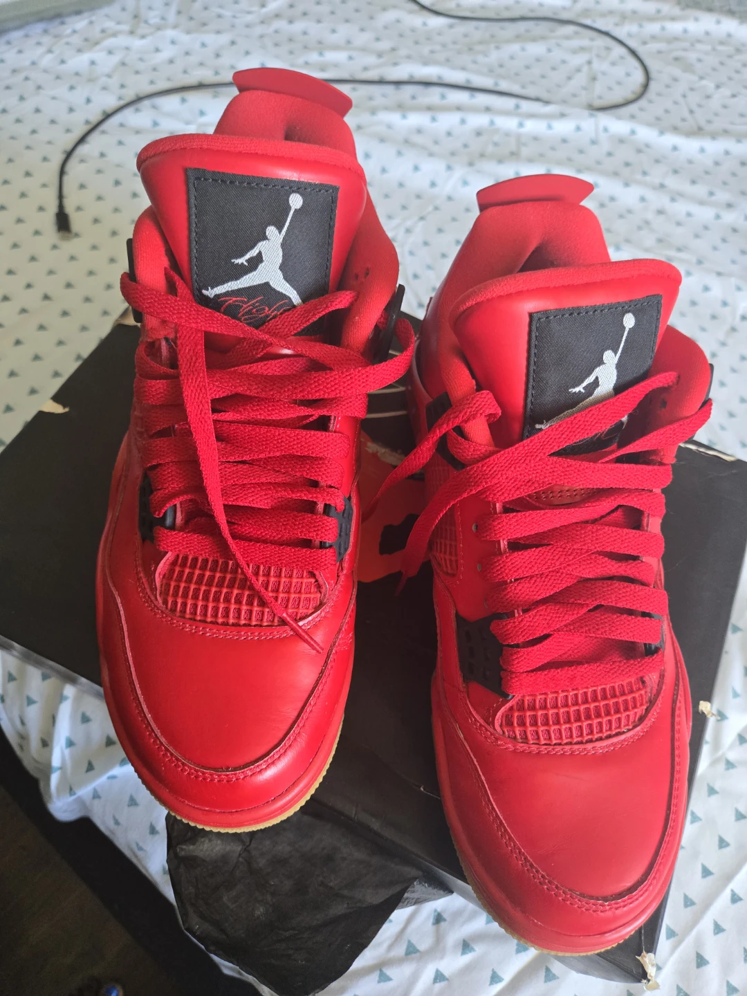 Air Jordan 4 Red Sneakers - photo 2