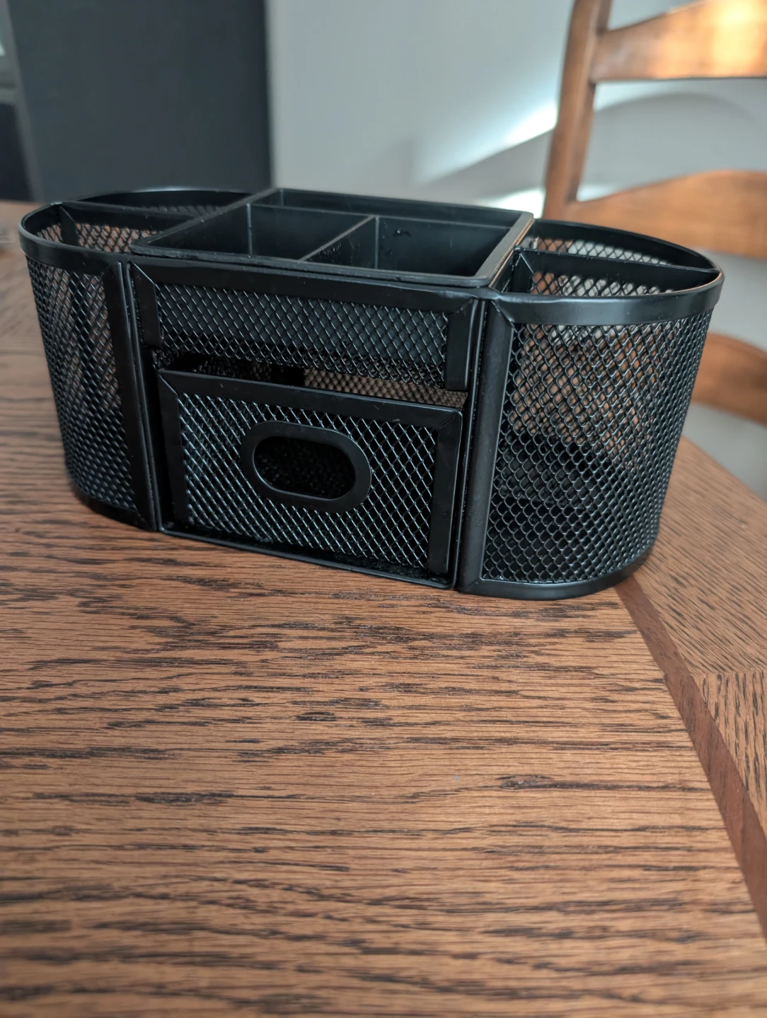 Black Mesh Desk Organizer with Drawer ⚽