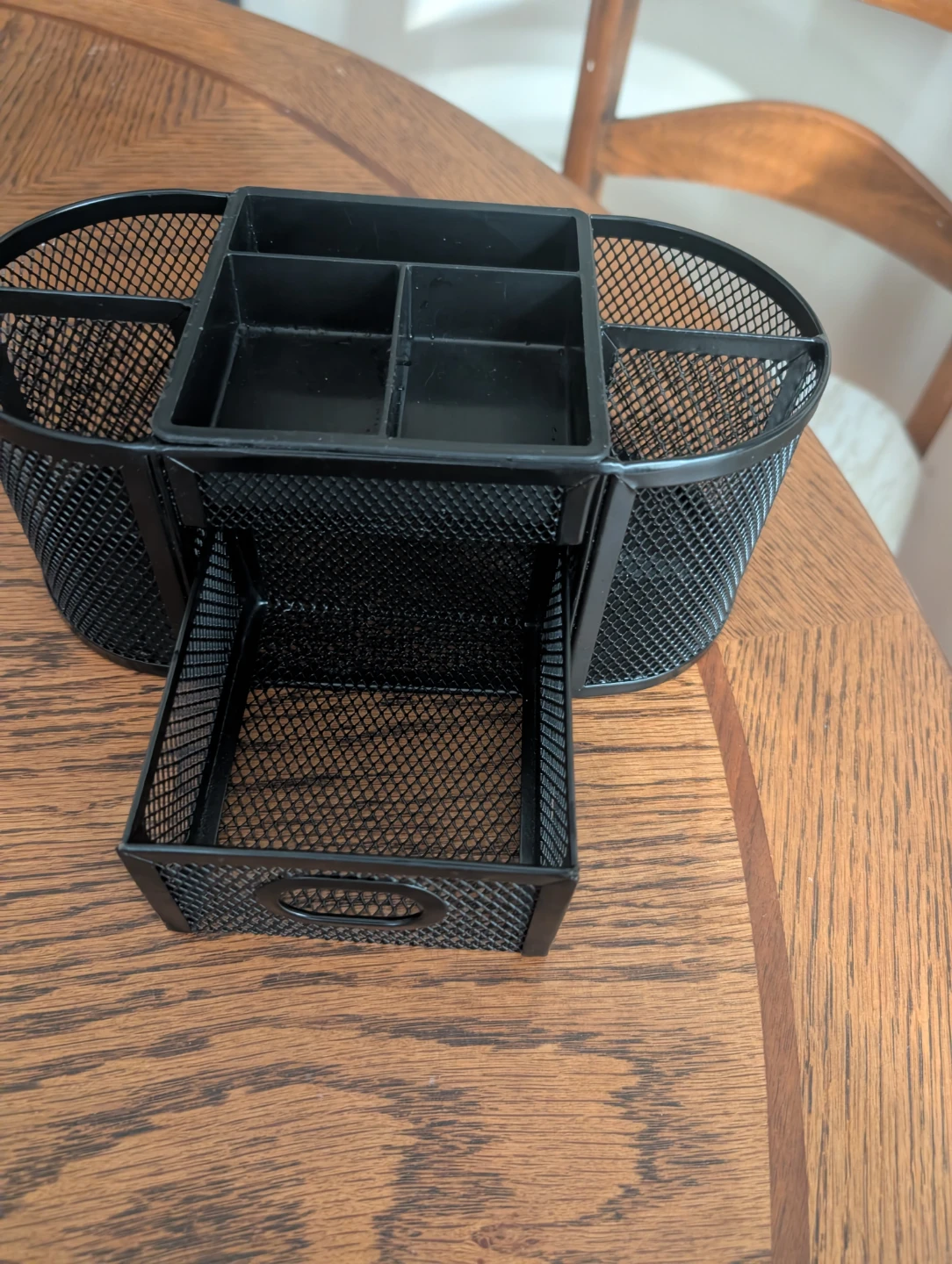 Black Mesh Desk Organizer with Drawer ⚽ - photo 2