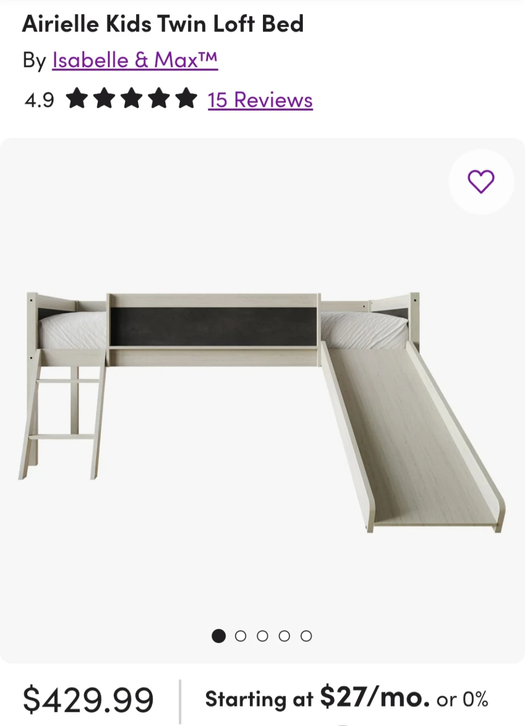 Twin Loft Bed with Slide - photo 3