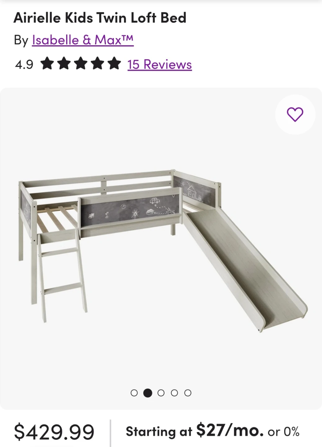 Twin Loft Bed with Slide - photo 4