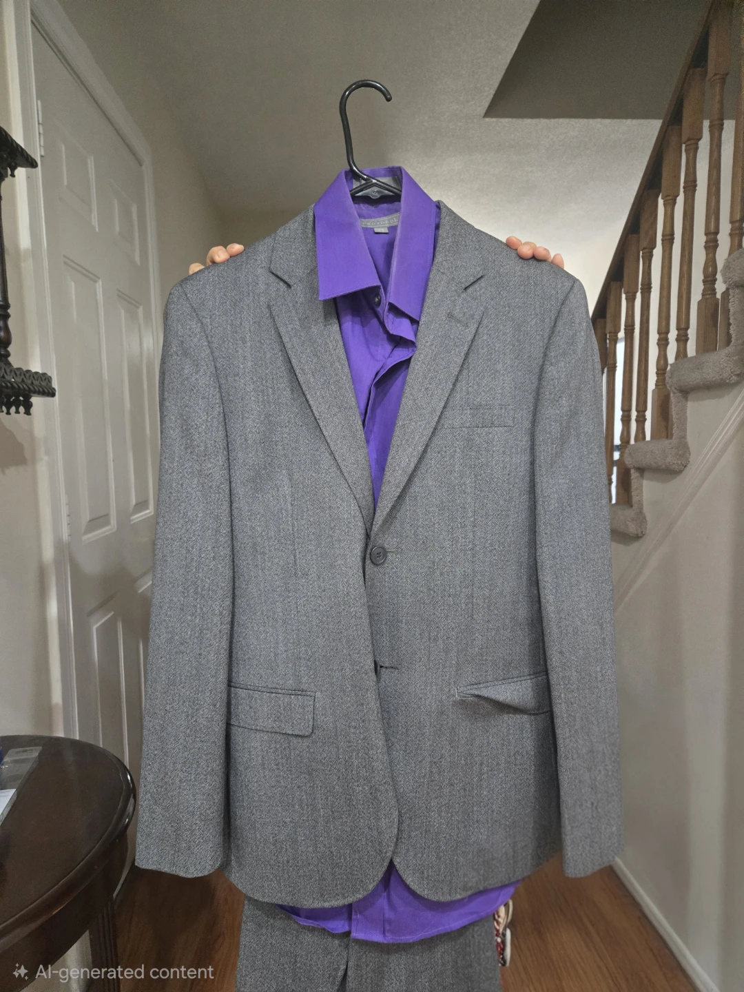 Three piece gray suit