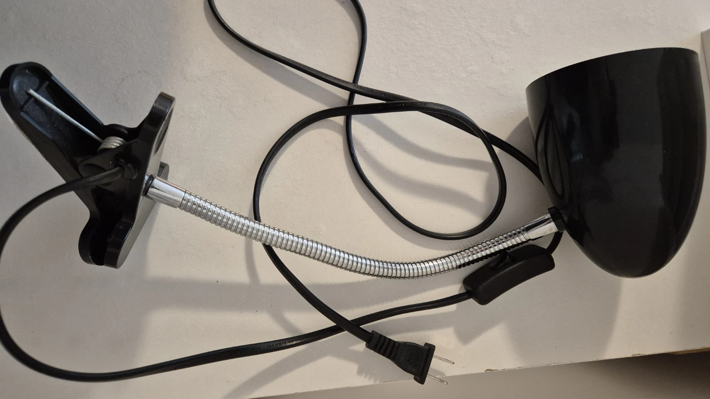 Black Clip-On Desk Lamp - photo 5