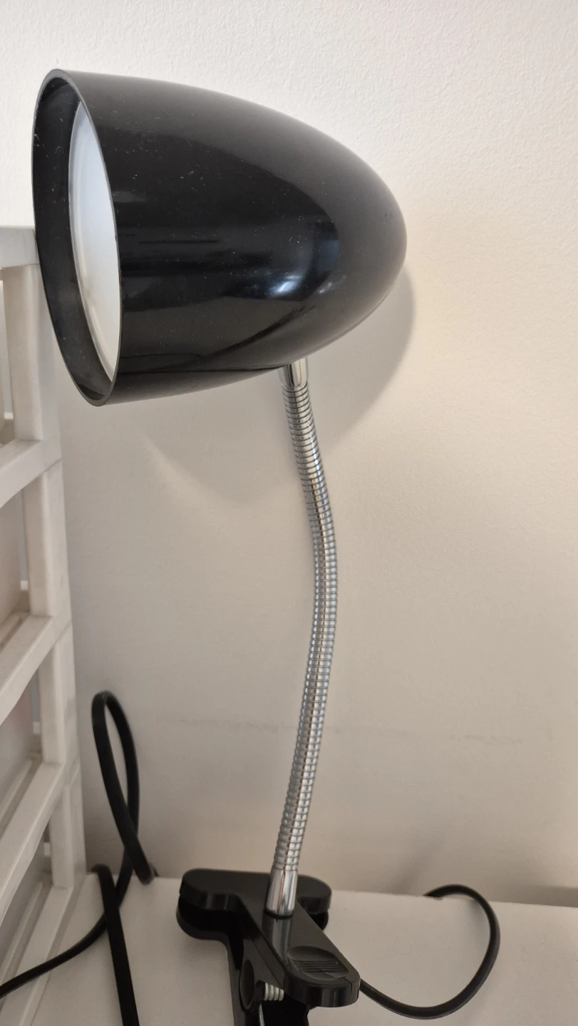 Black Clip-On Desk Lamp