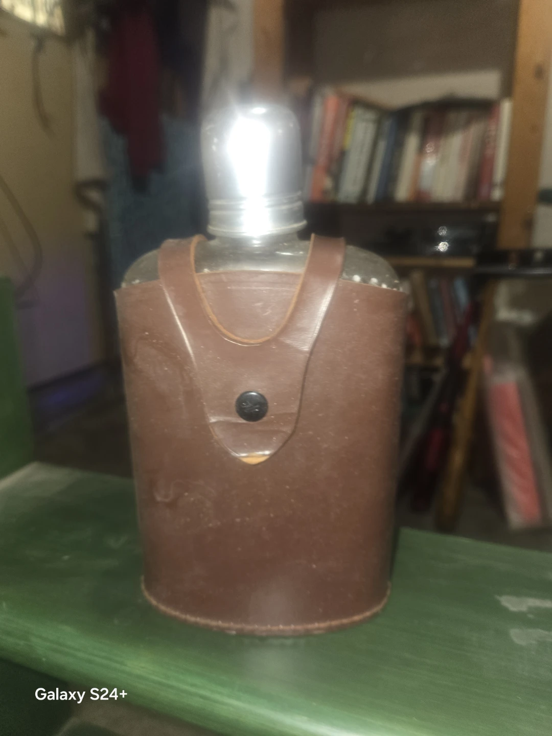 Brown Leather Covered Flask
