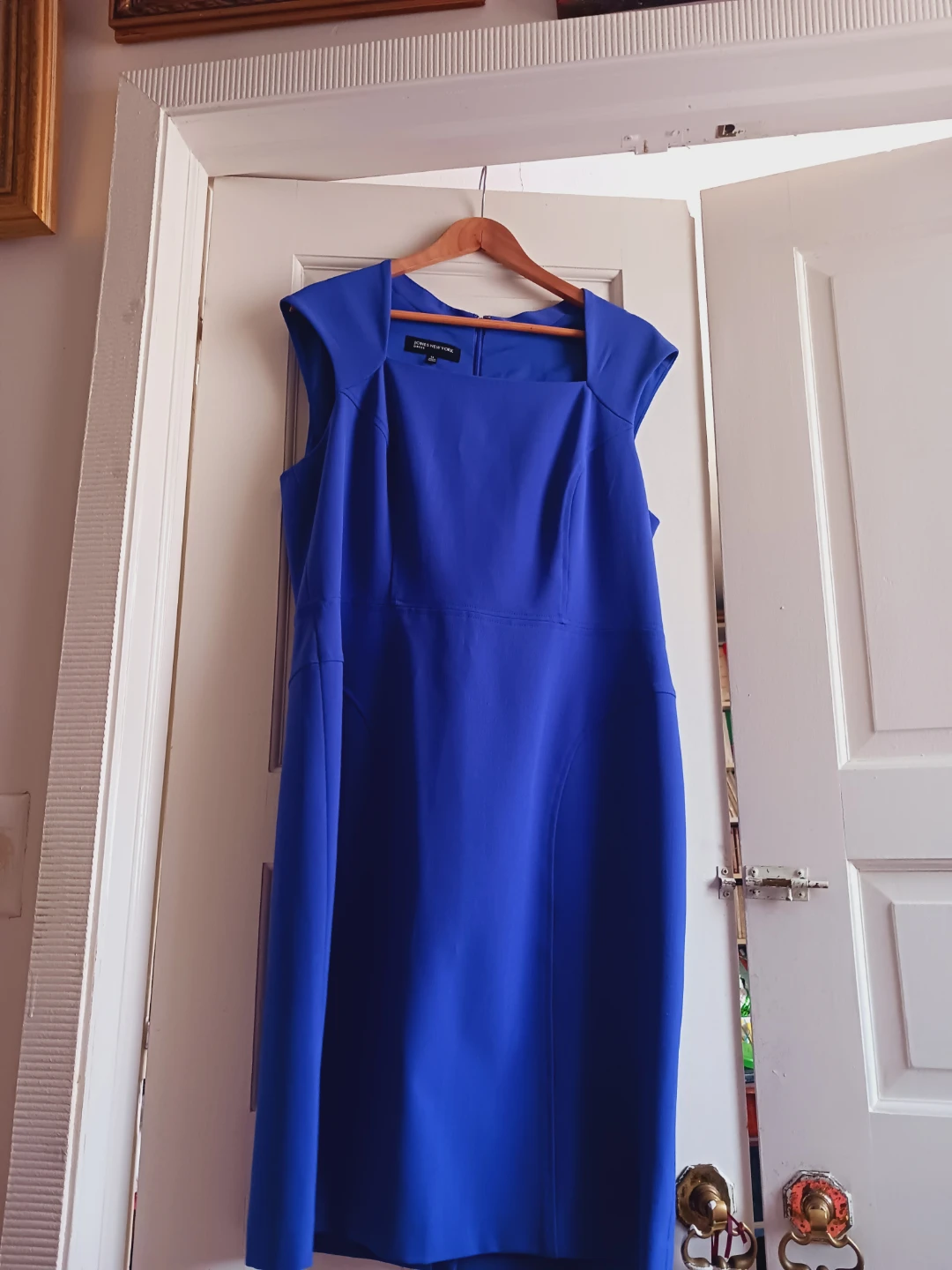 JONES NEW YORK Elegant Cocktail Dress w/Cap Sleeve & Square Neck - photo 3