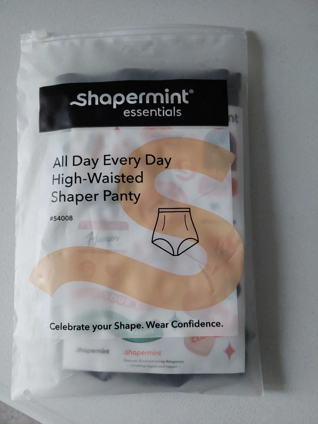Shapermint Essentials High-Waisted Shaper Panty M/L Black