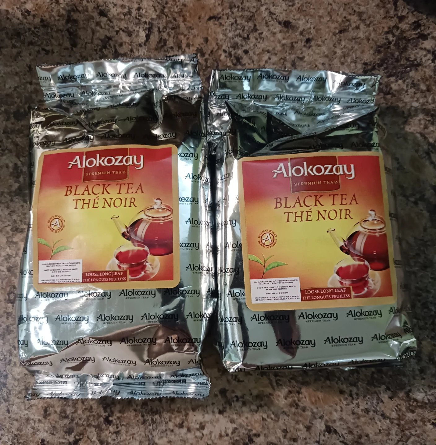 ⚽Alokozay Black Tea Thé Noir Loose Long Leaf - 2 x 225g