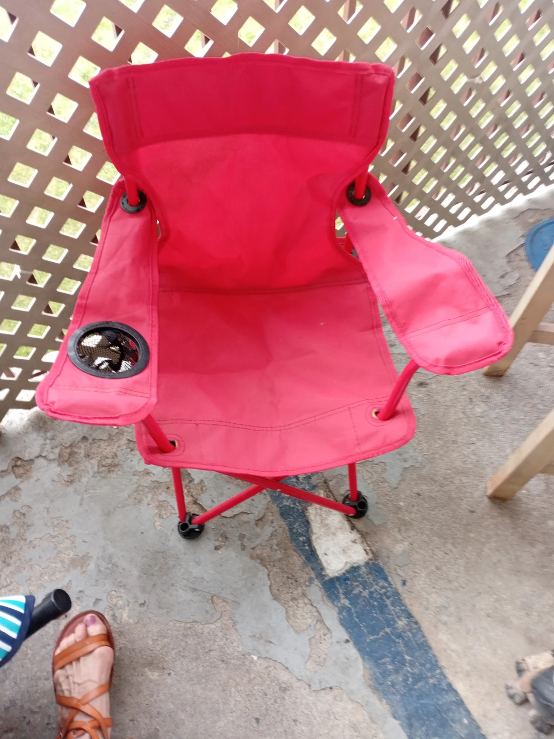 Red kids Camping Chair with Cup Holder