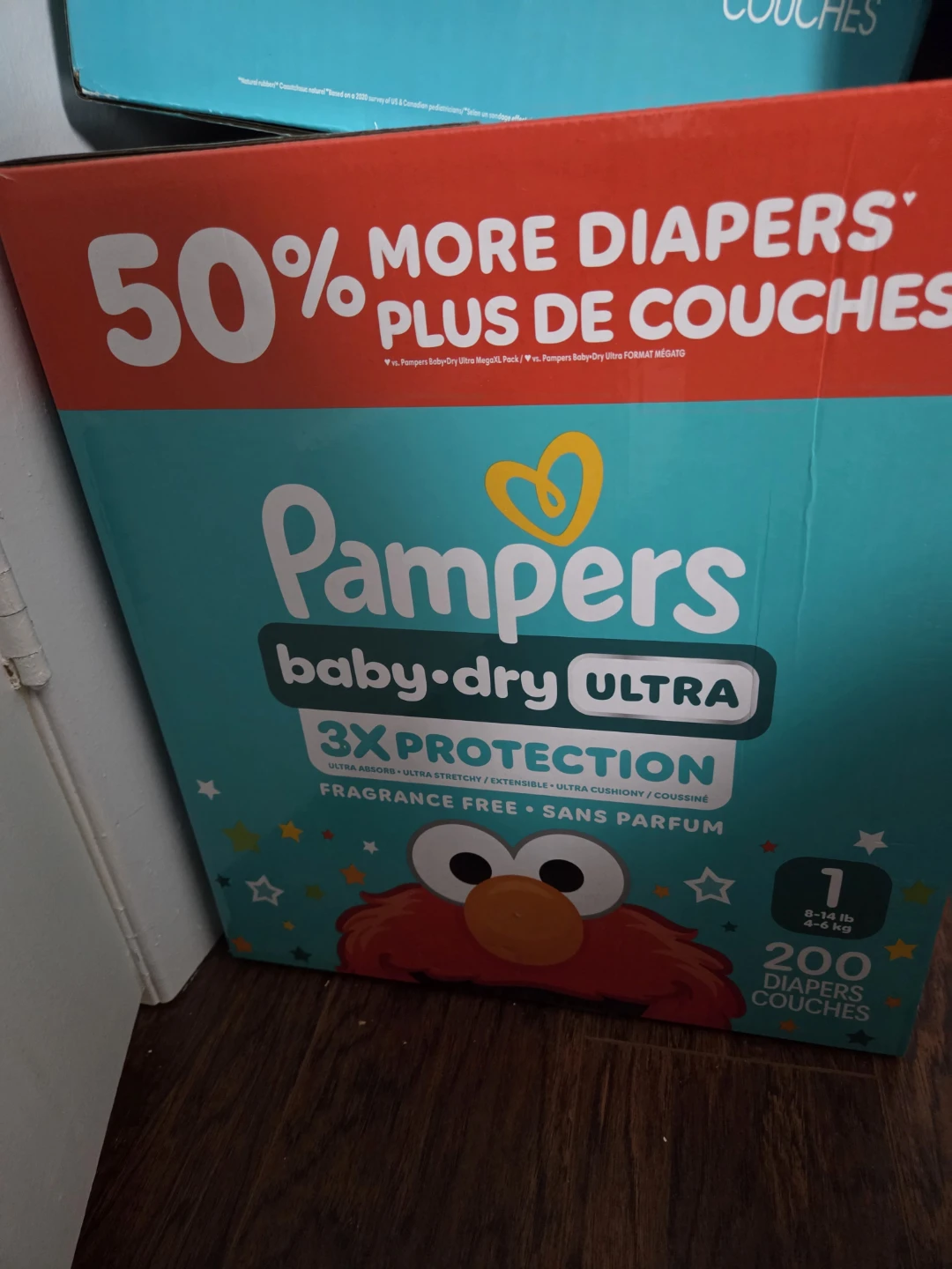 Pampers Baby-Dry Ultra Size 1 Diapers - partial box with 150