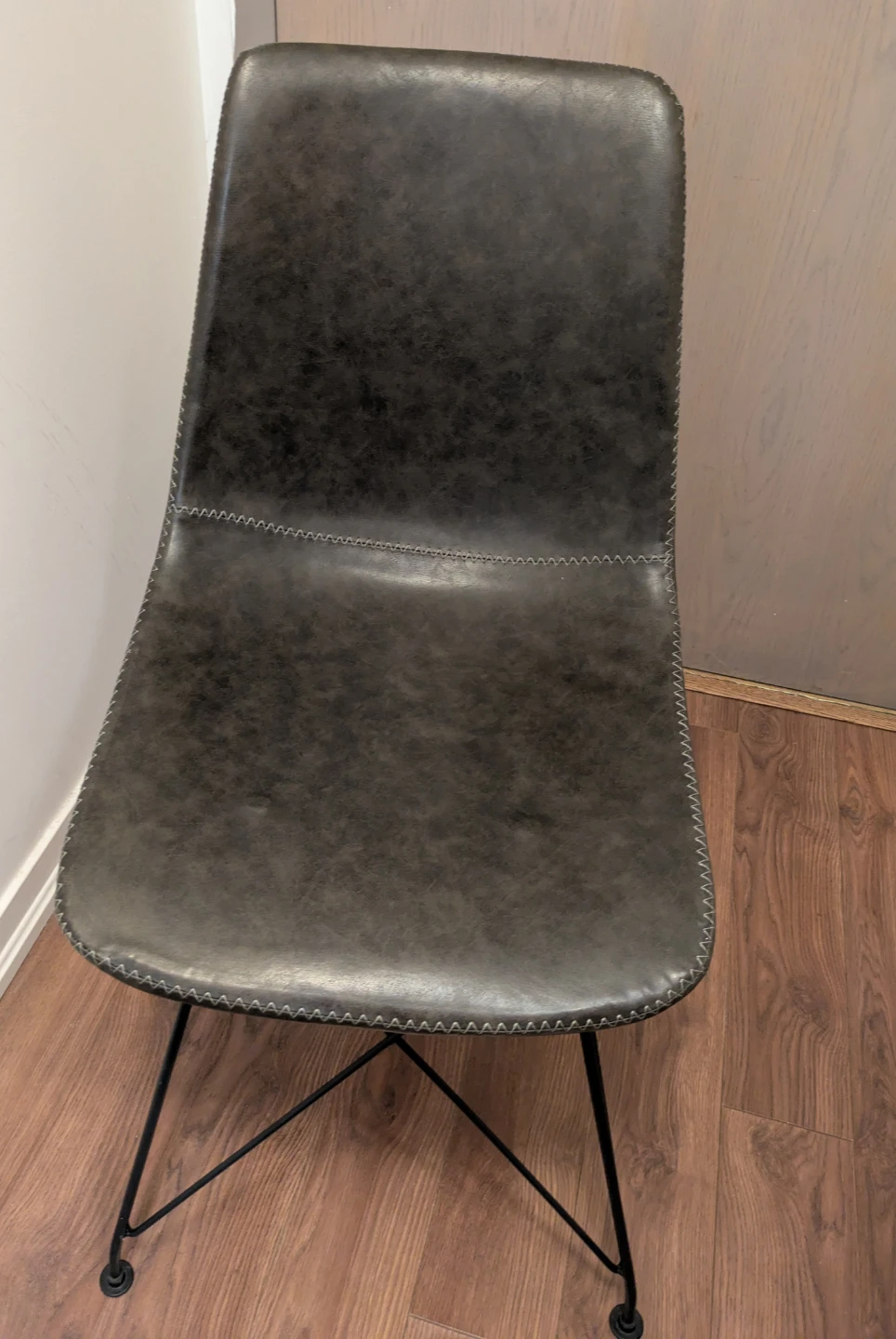 Dark Grey Faux Leather office Chair - photo 2