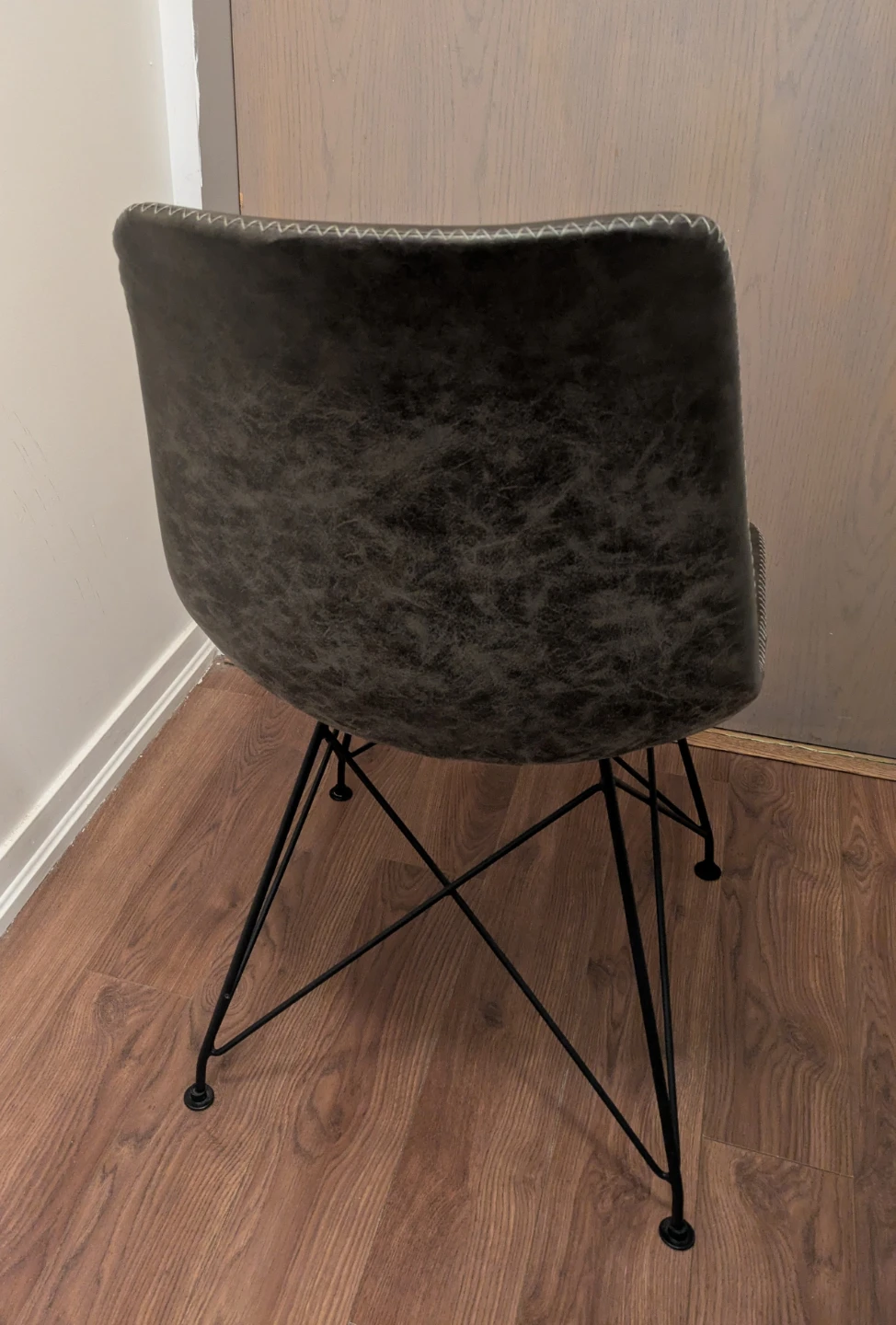 Dark Grey Faux Leather office Chair - photo 3