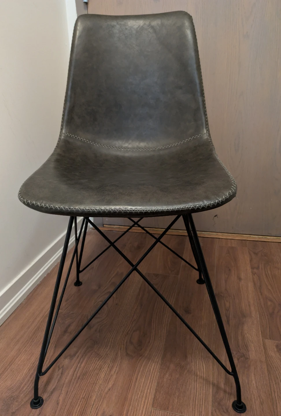 Dark Grey Faux Leather office Chair - photo 4