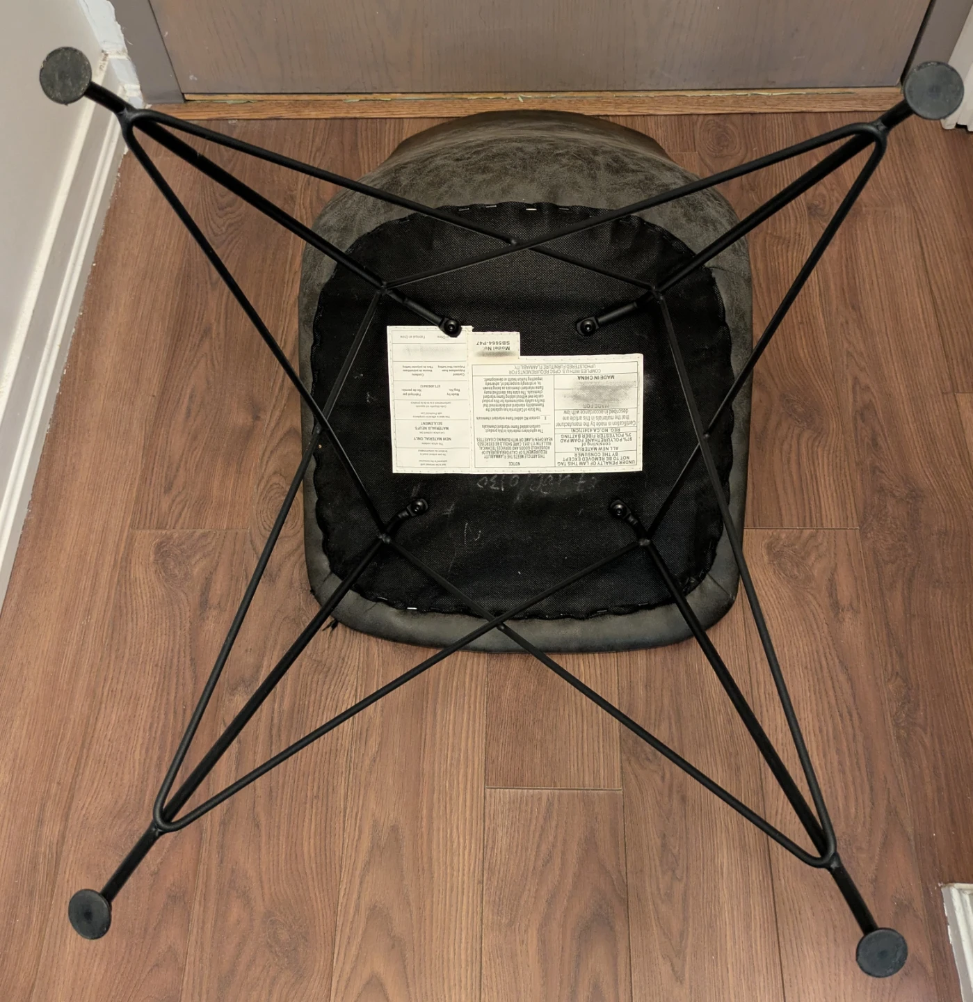 Dark Grey Faux Leather office Chair - photo 5