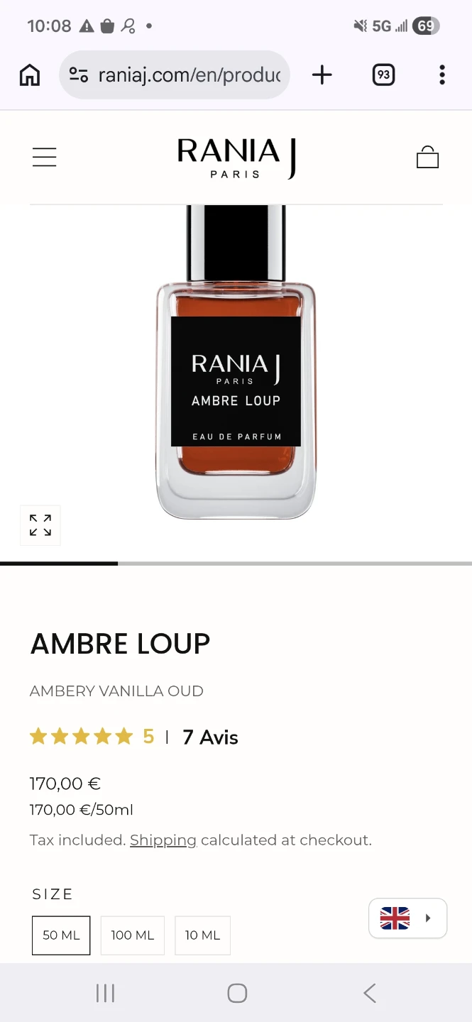 Rania J Ambre Loup Eau de Parfum 50 ML