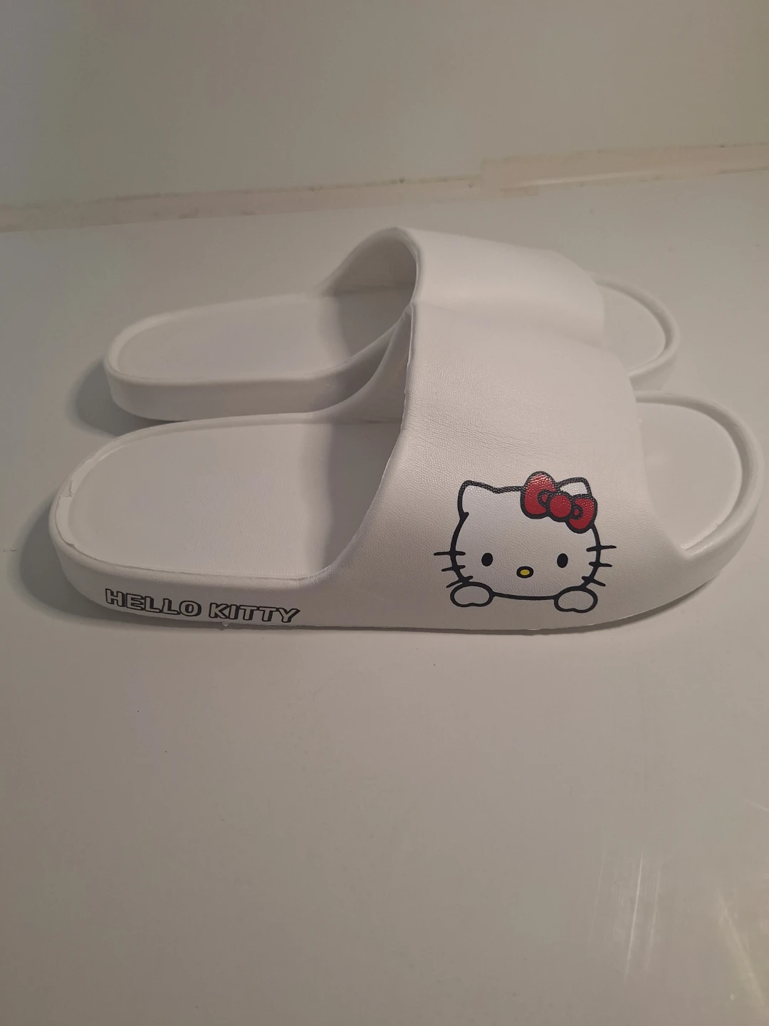 Hello Kitty White Slide Sandals