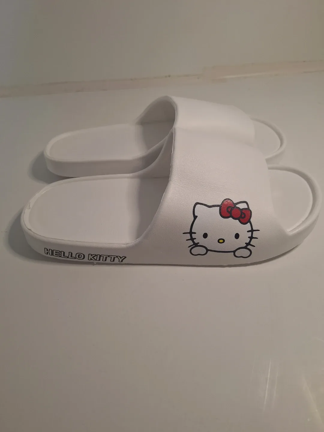 Hello Kitty White Slide Sandals