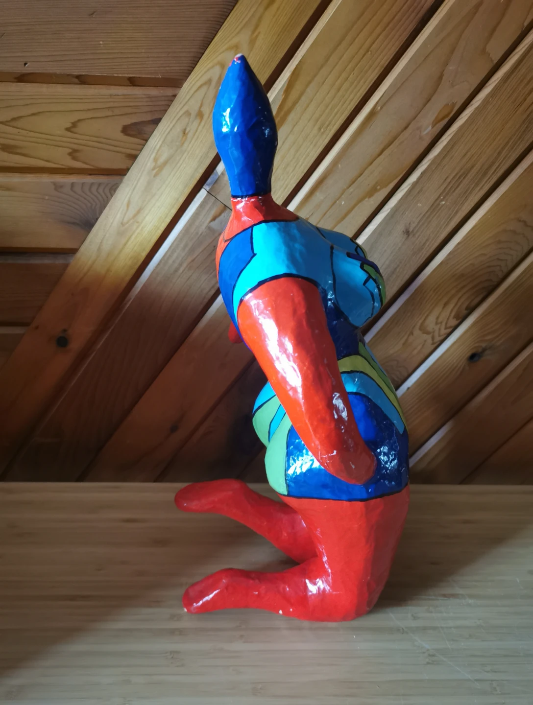 Vintage Hand-Painted Papier-Mâché Female Torso Sculpture - photo 5