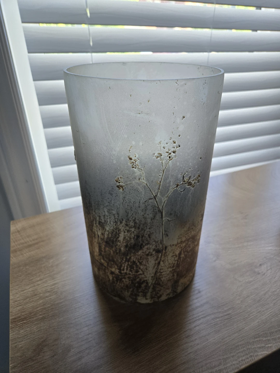 Large Botanical Glass Candle Holder (Includes Candle!)