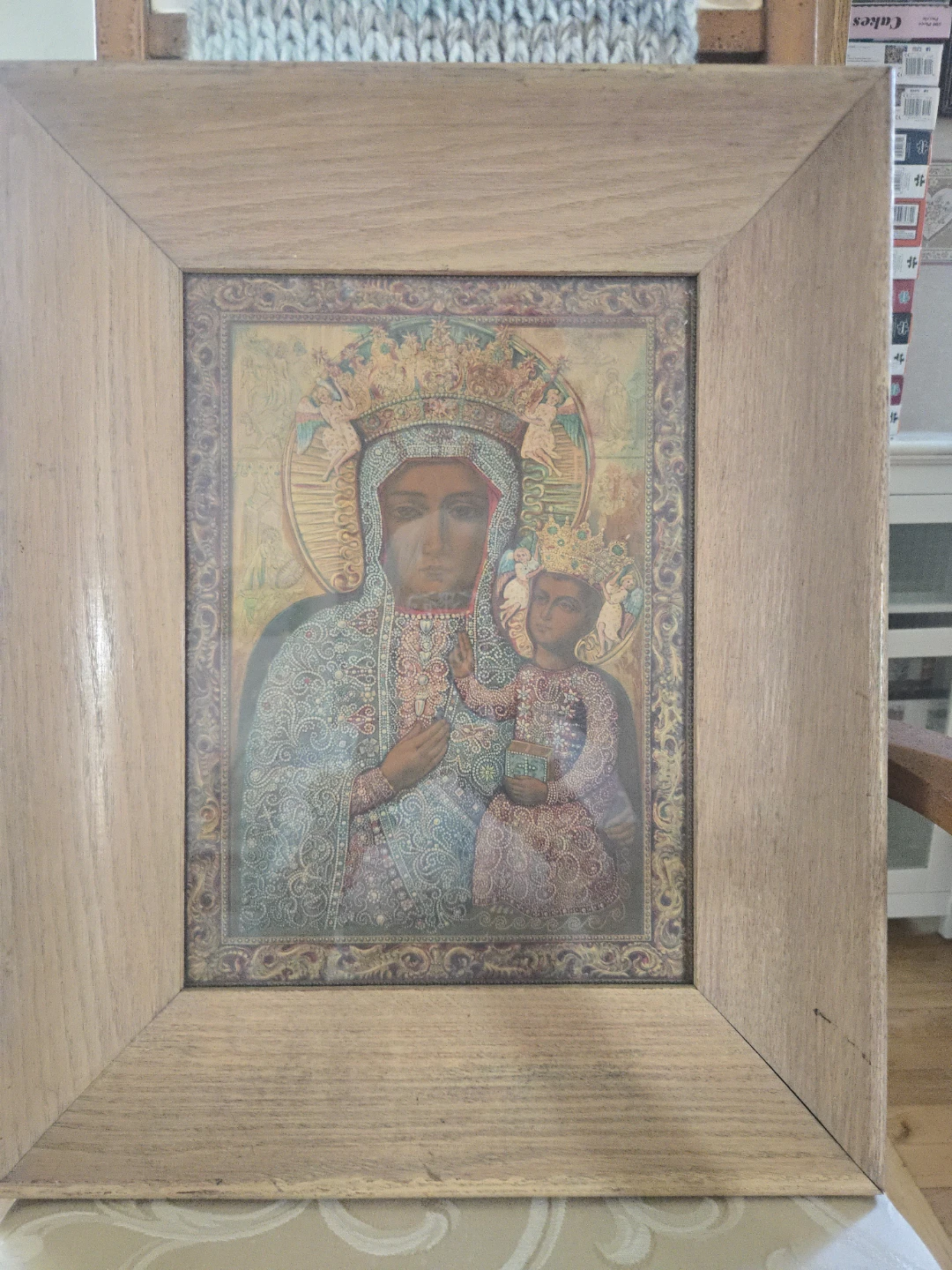 Framed Religious Icon - Black Madonna and Child