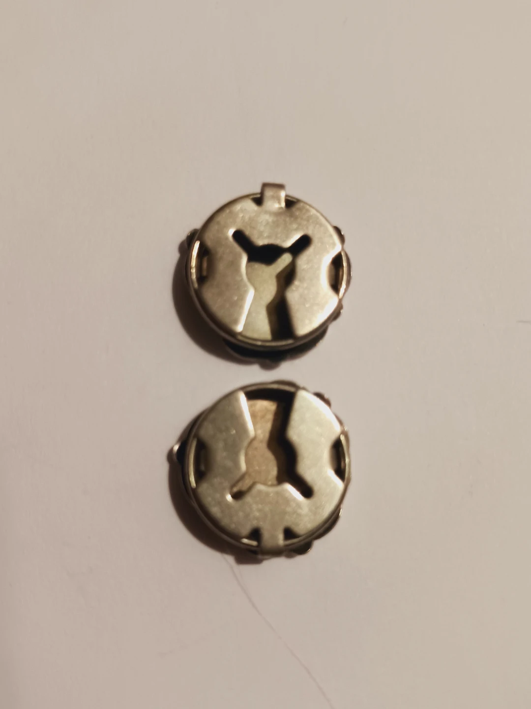 2 Vintage Sterling Silver Button Covers - photo 3
