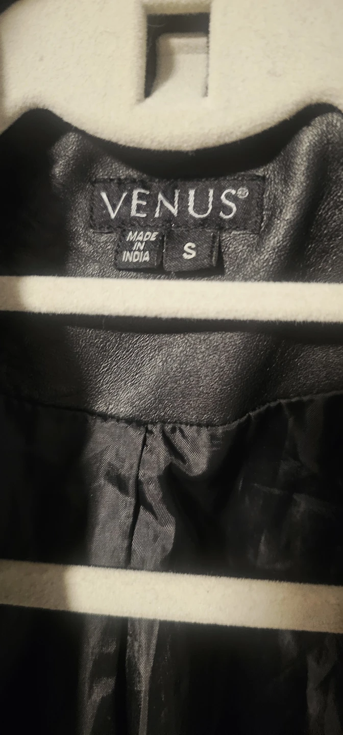 VENUS Faux Leather Moto Jacket - Size S - photo 2