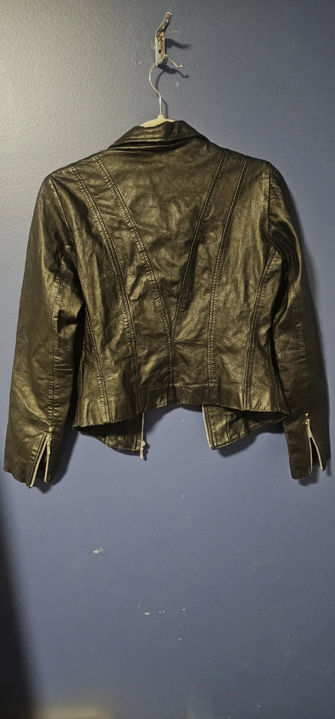 VENUS Faux Leather Moto Jacket - Size S - photo 4