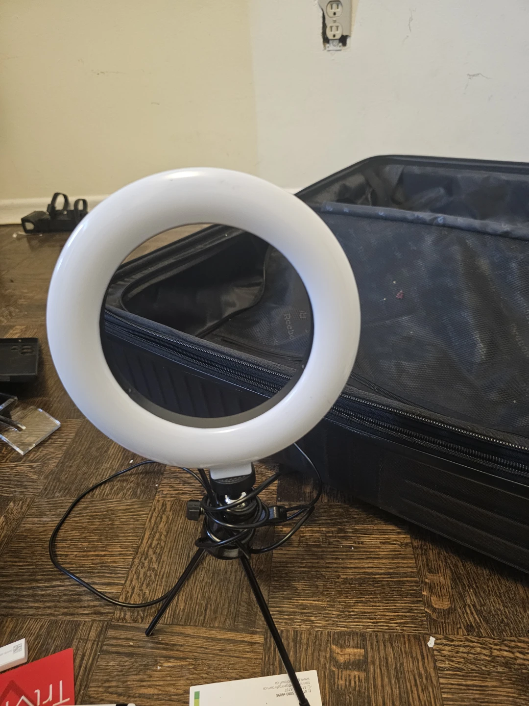 White LED Ring Light with Tripod