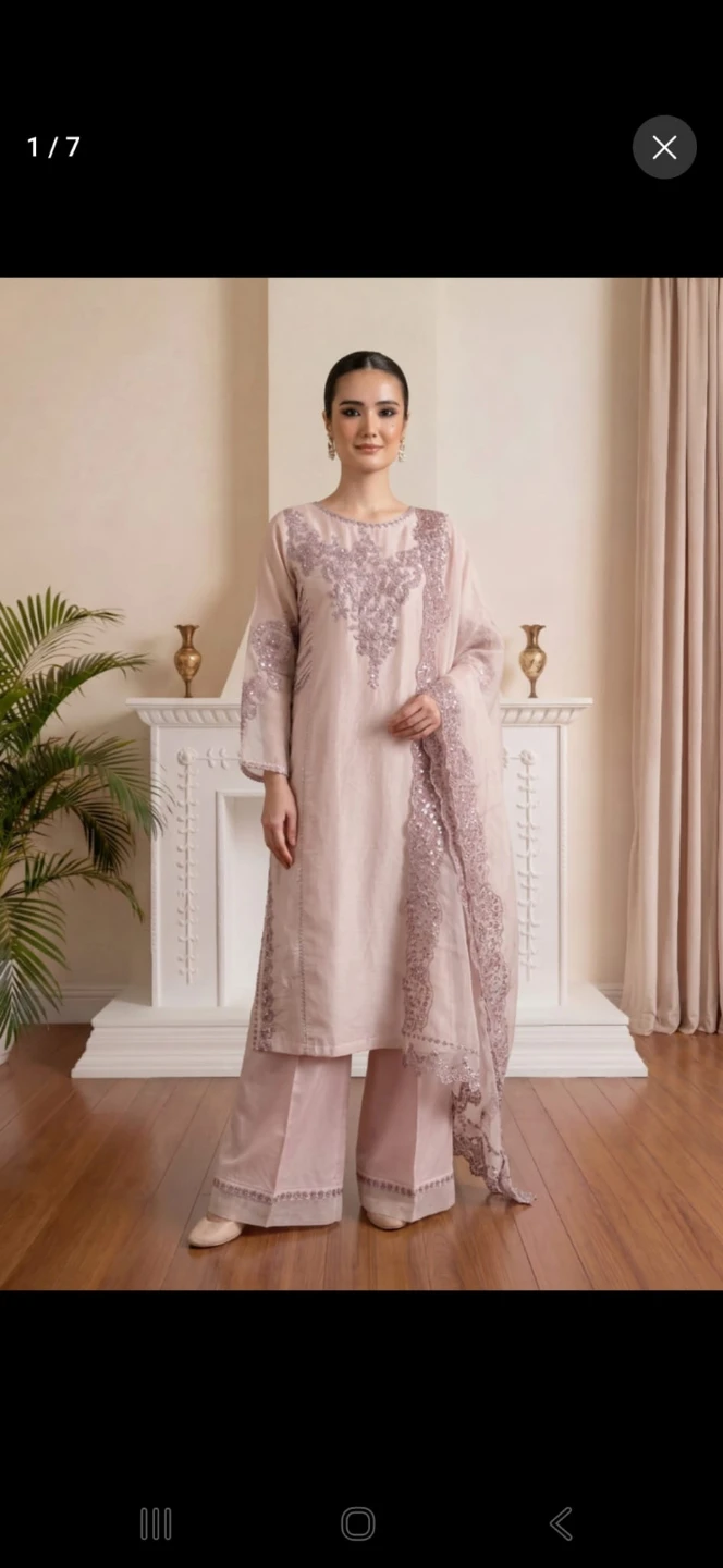 Women's Embroidered Kurti with Palazzo Pants
