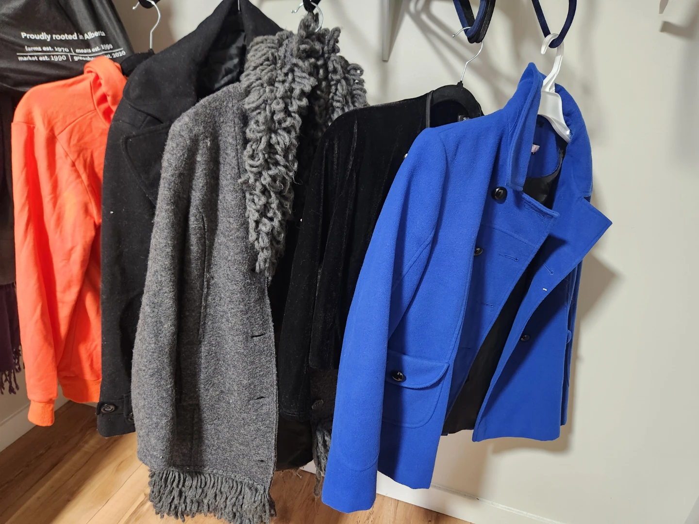 Blue wool-blend coat
