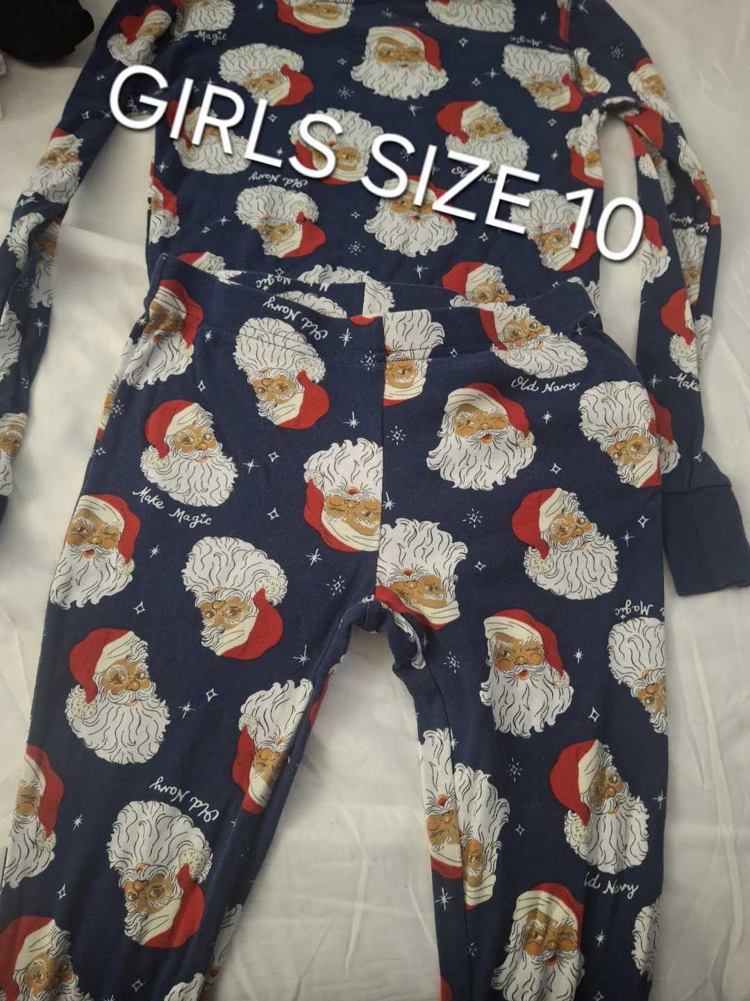 Old Navy Girls Santa Pajamas Size 10