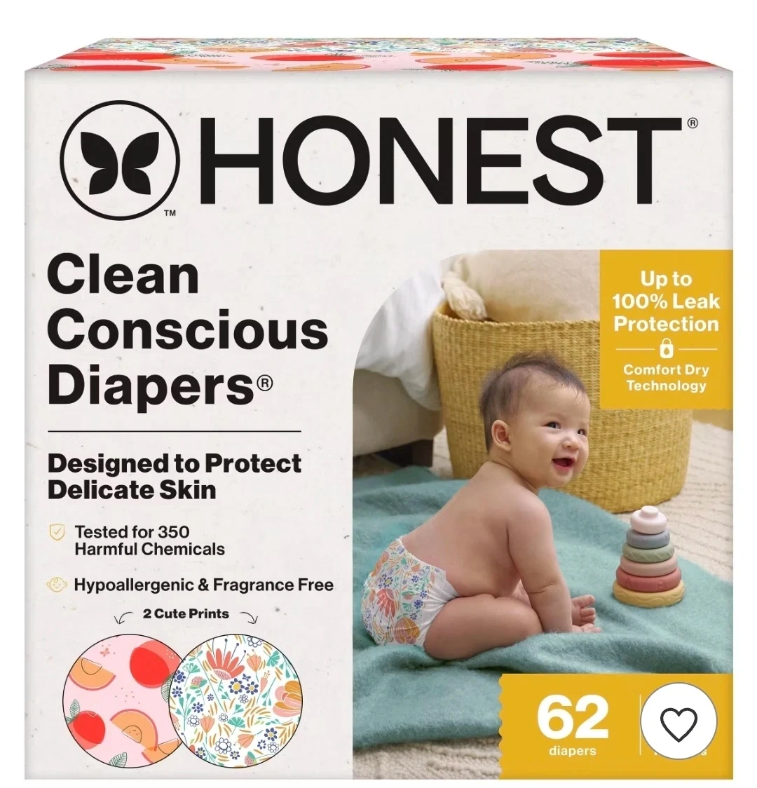 Honest Company Clean Conscious Diapers - 62 Count