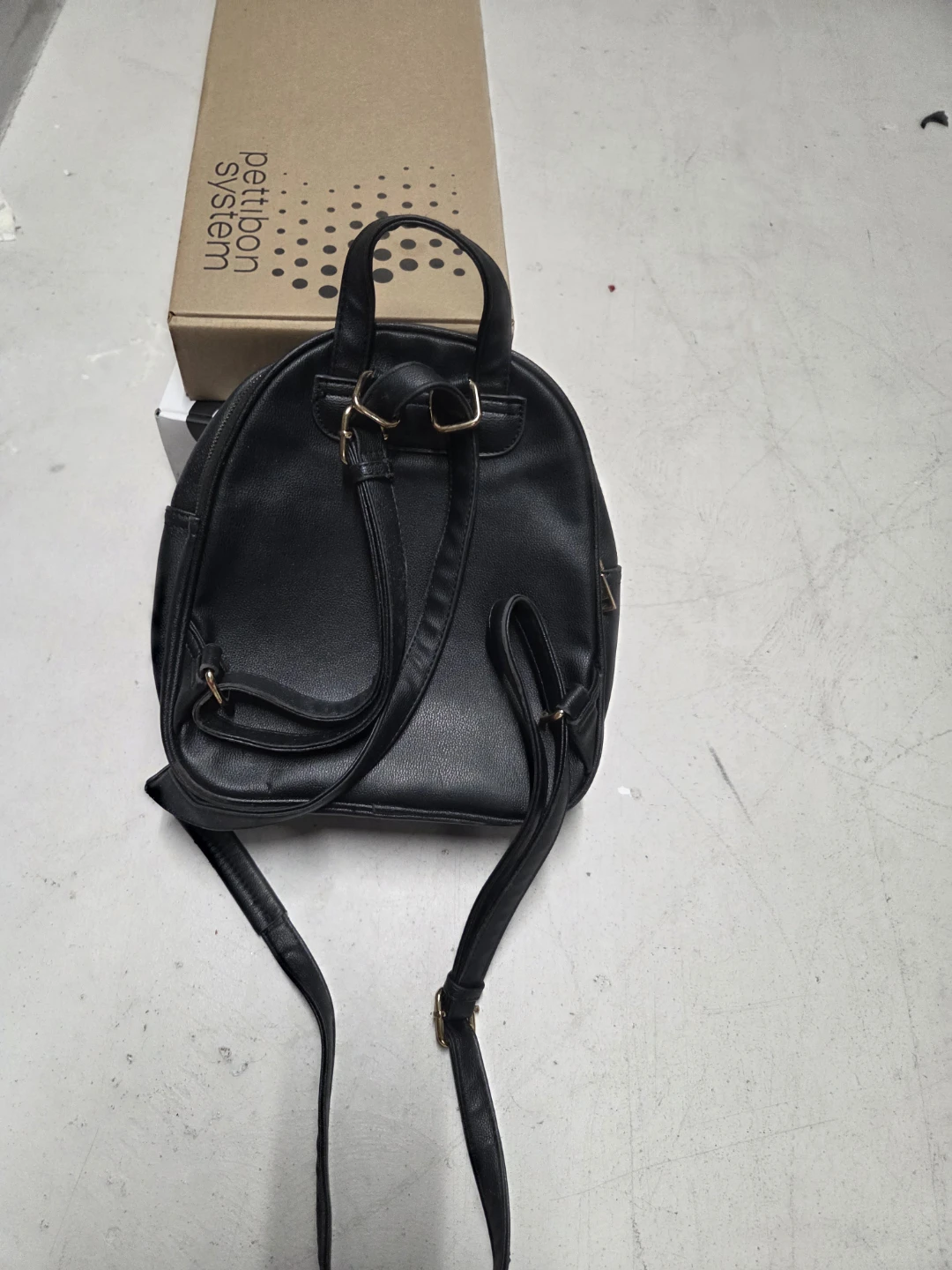 Black Quilted Mini Backpack - photo 4