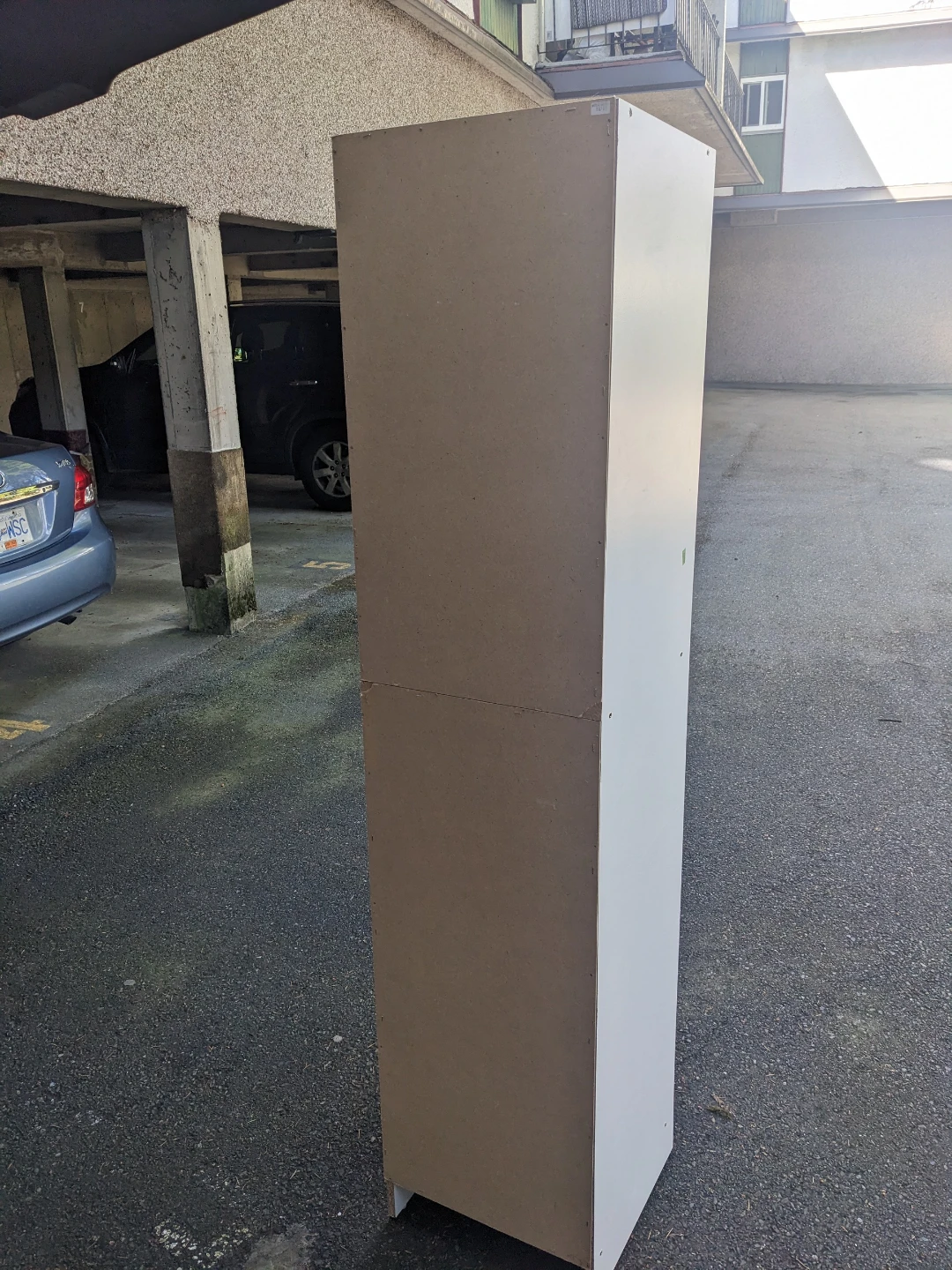 White Tall Storage Cabinet with Door delivery available - photo 3