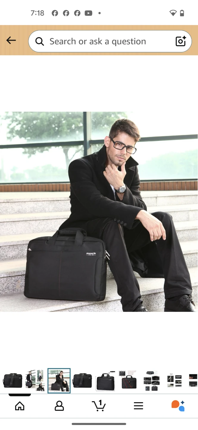 Black Laptop Bag Briefcase - photo 3