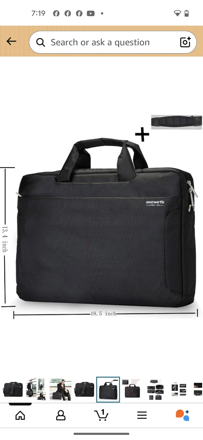 Black Laptop Bag Briefcase - photo 4