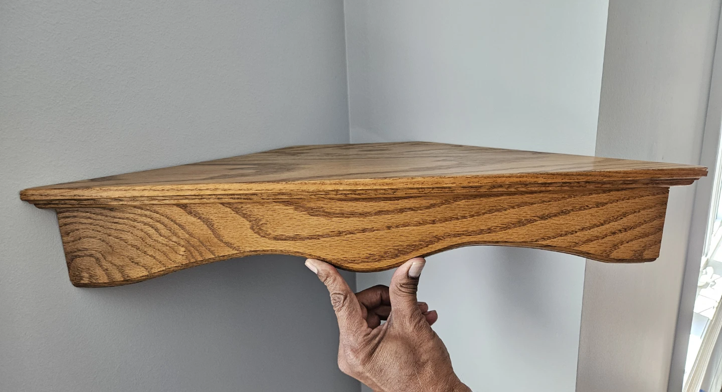 Oak Corner Shelf