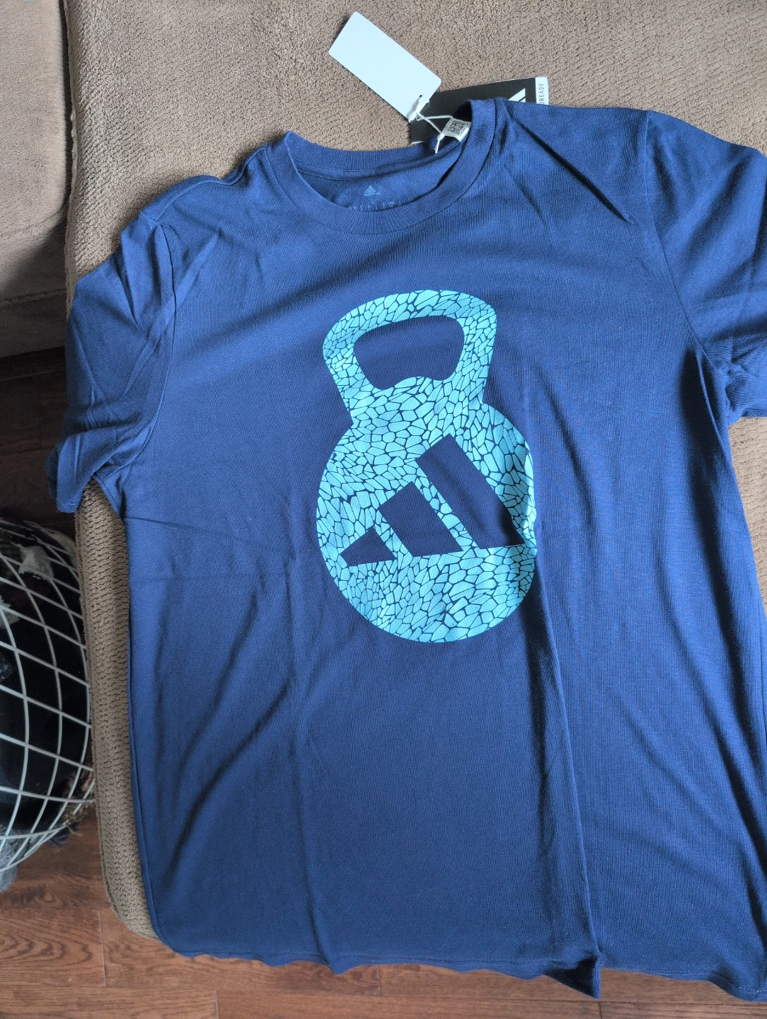 Adidas T-Shirt Blue Kettlebell Graphic ⚽